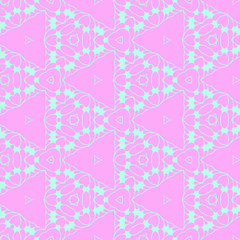 Pastel beauty pattern with floral elements
