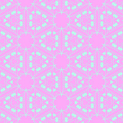Pastel beauty pattern with floral elements