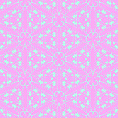 Pastel beauty pattern with floral elements