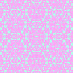 Pastel beauty pattern with floral elements