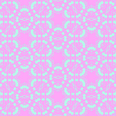 Pastel beauty pattern with floral elements