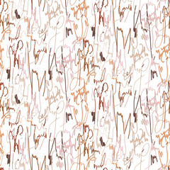 Scribbled signature ink marks seamless vector pattern.