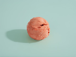 Naklejka premium ice cream on pastel blue background