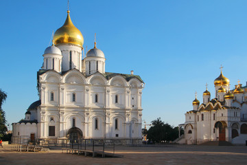 Fototapeta na wymiar Cathedral square in Moscow Kremlin 