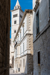 Like a white ship in the middle of the sea. Trani, cathedral of San Nicola Pellegrino. Puglia. Italy