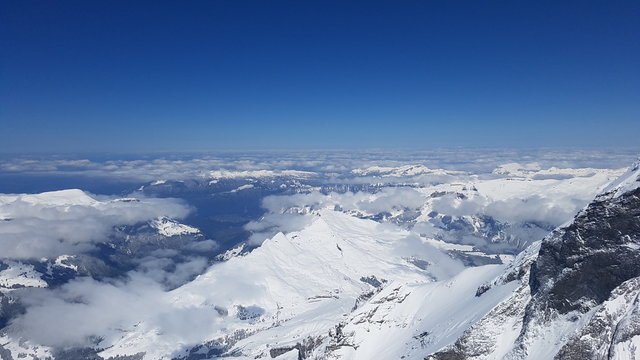Snow Mountain over the Clouds