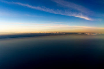 Flying above North Island, New Zealand