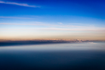 Flying above North Island, New Zealand