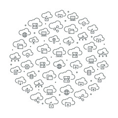 CLOUD COMPUTING BANNER CONCEPT