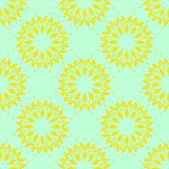 Yellow pattern with floral ornament