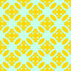Yellow pattern with floral ornament