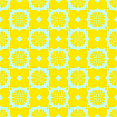 Yellow pattern with floral ornament