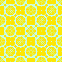 Yellow pattern with floral ornament
