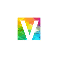 V letter logo design vector template