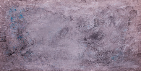 Unique structure, overview of the abstract dark gray concrete wall background with blue shades