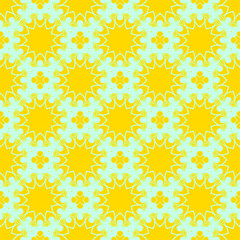 Yellow summer beauty color flat pattern