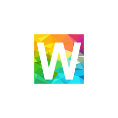 W  letter initial logo design vector template