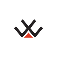 W  letter initial logo design vector template