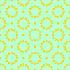Yellow summer beauty color flat pattern