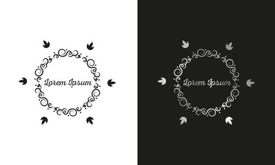 Vintage vector Set. Floral elements for design of monograms, invitations, frames, menus, labels and websites. Graphic elements for design of catalogs and brochures of cafes, boutiques, weddings