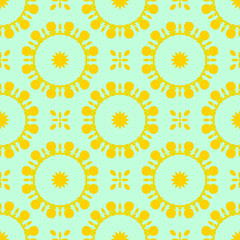 Yellow beauty seamless pattern , spring floral texture