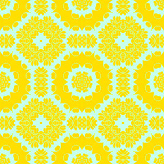 Yellow beauty seamless pattern , spring floral texture