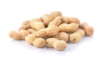 peanuts isolated on white background.