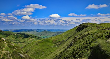 Fototapeta na wymiar Kinderscout Peak, Edale, Hope Valley, Derbyshire