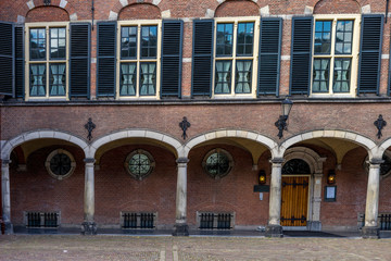 Den Haag, Netherlands, , Binnenhof, FACADE OF HISTORIC BUILDING