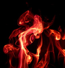 Fototapeta premium Red smoke on black background
