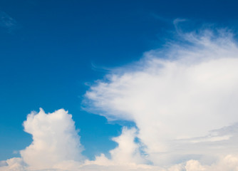 Fototapeta na wymiar Cumulus clouds, dramatic sky.
