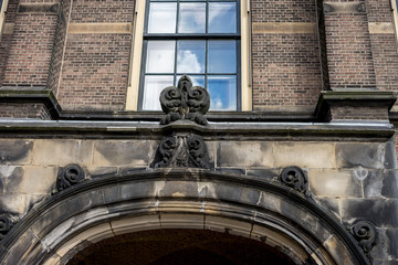 Den Haag, Netherlands, , a clock on the side of a building