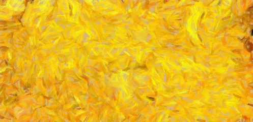 Abstract impressionism background painting in Vincent Van Gogh style. Interior wall art decor print. Colorful creative texture with watercolor splashes and oil elements. Digital contemporary design. © Avgustus