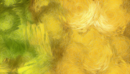 Obraz premium Abstract impressionism background painting in Vincent Van Gogh style. Interior wall art decor print. Colorful creative texture with watercolor splashes and oil elements. Digital contemporary design.