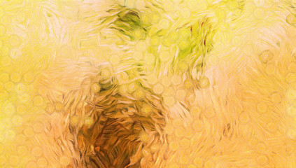 Abstract impressionism background painting in Vincent Van Gogh style. Interior wall art decor print. Colorful creative texture with watercolor splashes and oil elements. Digital contemporary design.