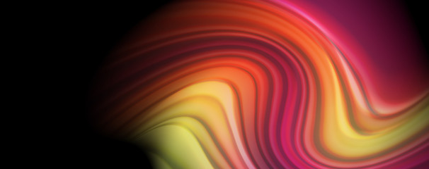 Flowing liquid colors - modern colorful flow poster. Wave liquid shapes. Art design for your design project