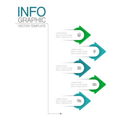 Vector iInfographic template for business, presentations, web design, 5 options.