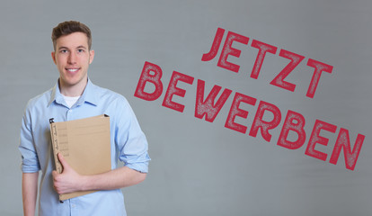 Jetzt bewerben Stempel mit sympathischem Lehrling