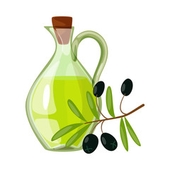 Vector illustration of olive and fruit logo. Collection of olive and food  stock vector illustration.