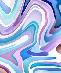 Watercolor marble chaotic waves and splashes. Colorful swirls elements background. Psychedelic liquid pattern in bright pastel colors. Modern concept artwork.