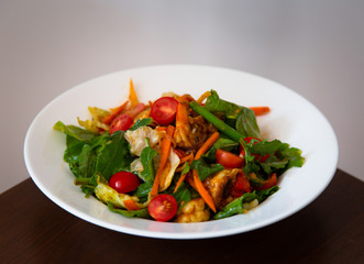 Prawn salad with vegetables