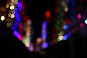 blur background of street lights