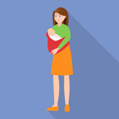 Isolated object of mom  and infant logo. Set of mom  and mother  stock vector illustration.