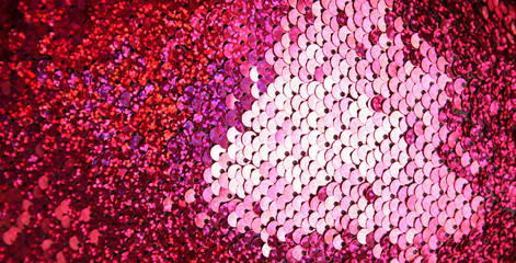 Fashion pink sequin background, fabric glitter surfactant.