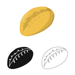 Vector design of gedza and khinkali symbol. Collection of gedza and asian  stock vector illustration.