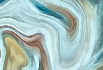 Conceptual flow watercolor background. Beautiful wavy dynamic artwork. Little silk texture effect. Soft strokes of paint. Marbled elements decoration