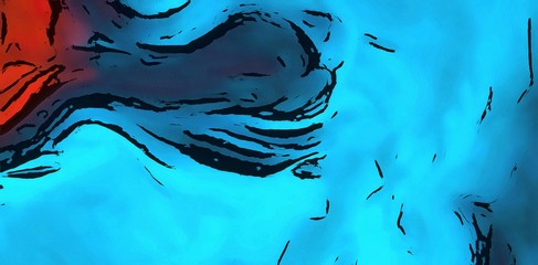 Conceptual flow watercolor background. Beautiful wavy dynamic artwork. Little silk texture effect. Soft strokes of paint. Marbled elements decoration