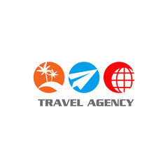 Travel icon logo design vector template