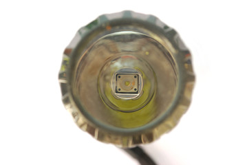LED light in the flashlight.