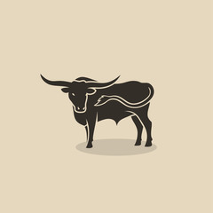 Bull symbol - isolated vector illustration - Vector